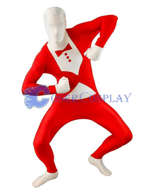 Red Tuxedo Morphsuit Zentai